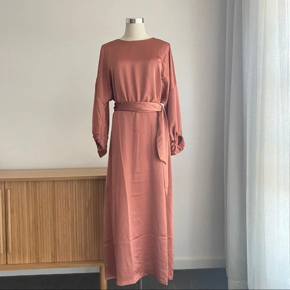 H&M | MAXI DRESS | BURNT ORANGE | SIZE 18 - Picture 2 of 13